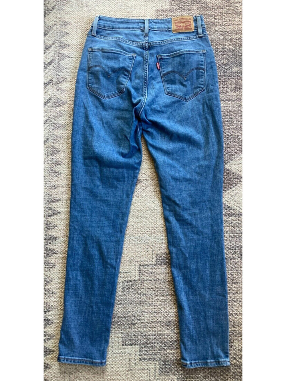 LEVIS 721 Women Sz 27 Blue Stretch Denim High Rise Skinny Jeans - Picture 7 of 9
